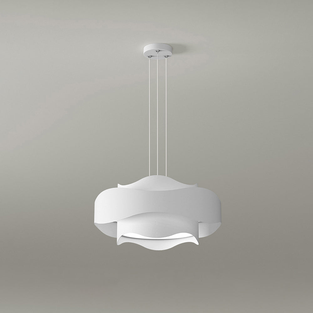 Arisha Art Déco Lampe à suspension en forme de fleur Blanc