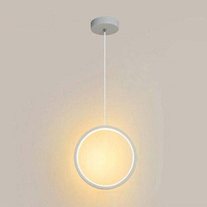Doria Modern LED Pendant Light Black/White Metal Living Room