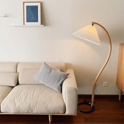 Muto Unique LED Floor Lamp, Wood/Metal, Living Room