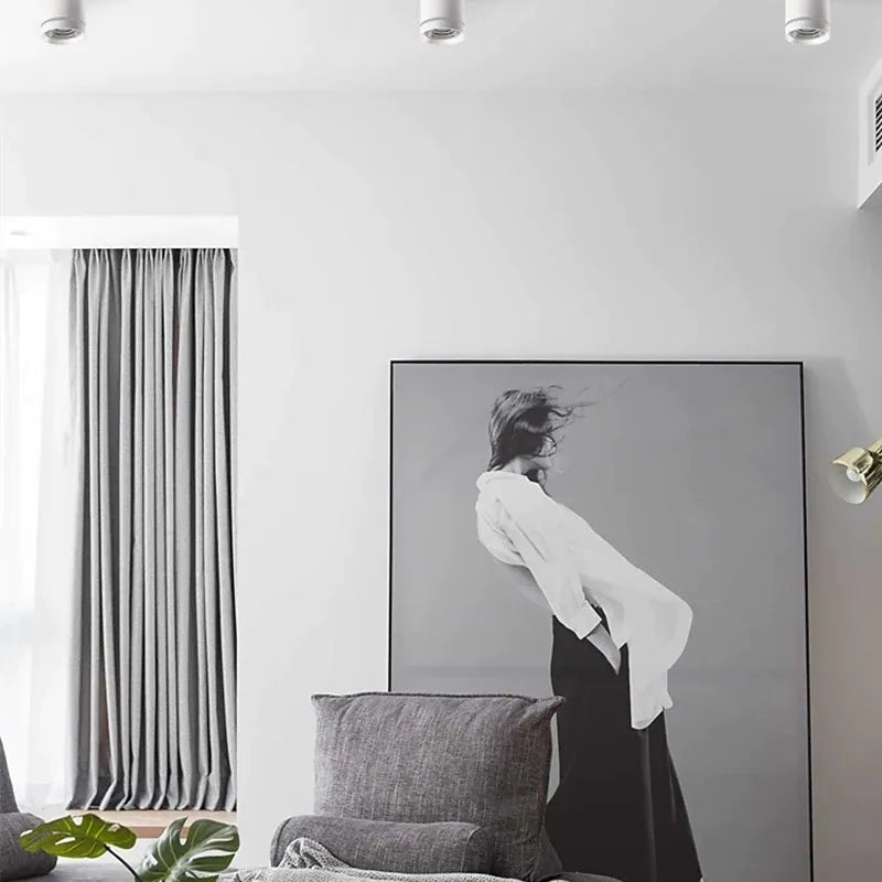 Aria Plafonnier Mini Moderne, Blanc/Noir, Chambre/Salon