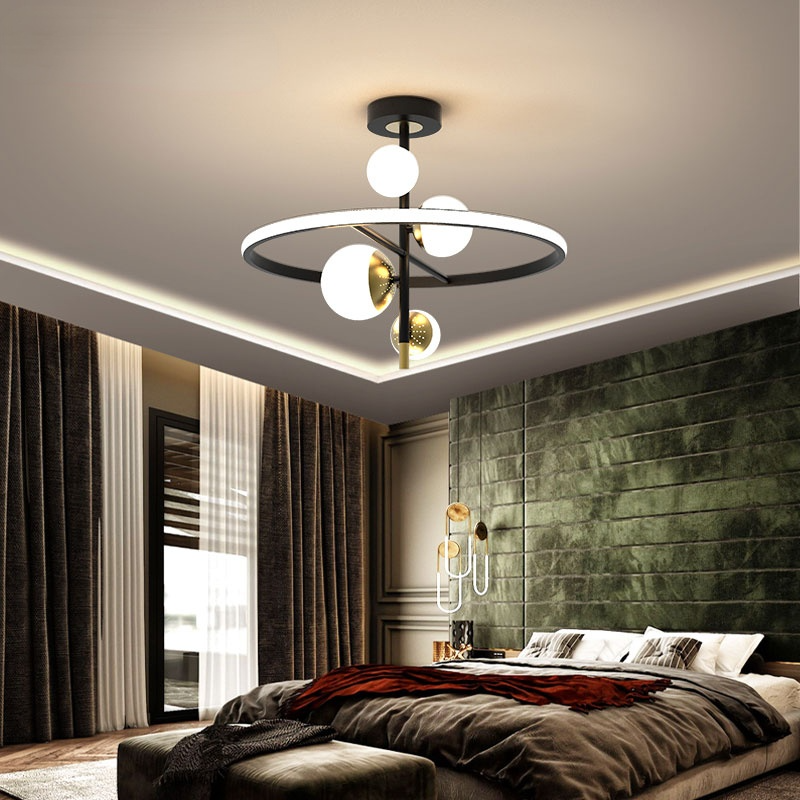Halbeinbau-Deckenleuchte Valentina, Gold und Schwarz, 2 Stile