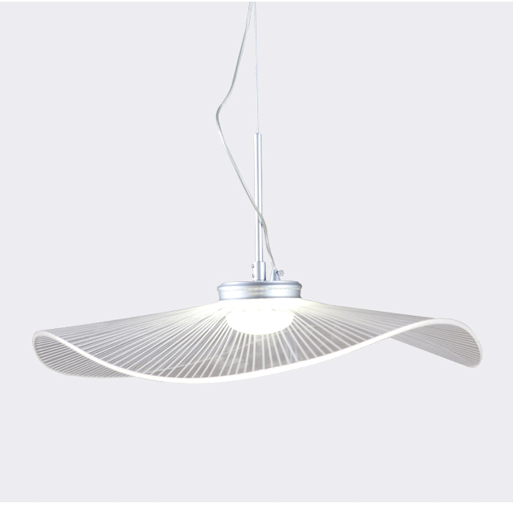 Arisha Designer Lampe à suspension en métal en forme de feuille de lotus Blanc