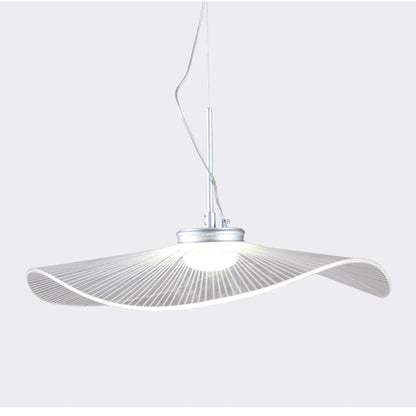 Arisha Designer Lampe à suspension en métal en forme de feuille de lotus Blanc