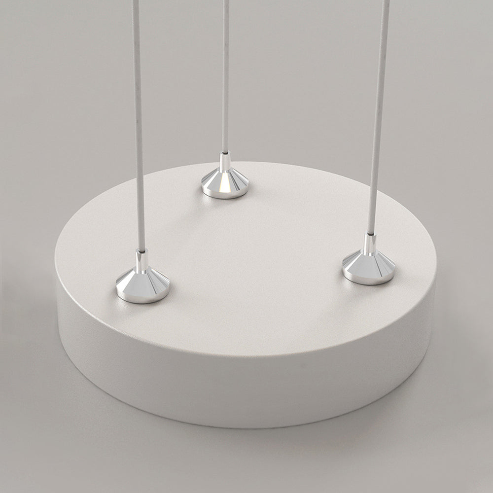 Arisha Art Déco Lampe à suspension en forme de fleur Blanc