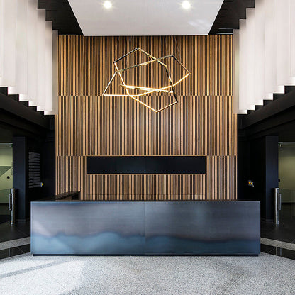 Arisha Minimalist Geomatic Metal Pendant Light, Gold, DIY