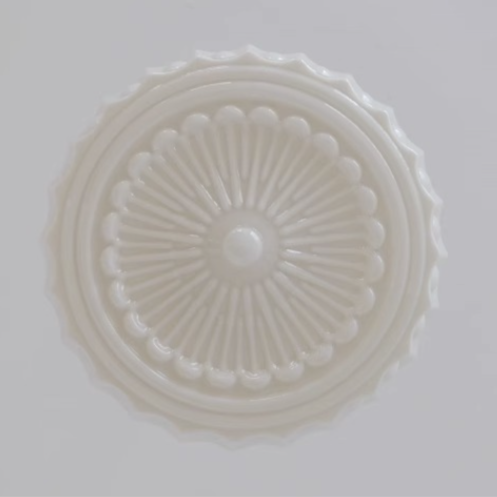 Valentina Vintage French Country Dome Pendant Light, White/Beige