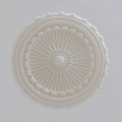 Valentina Vintage French Country Dome Pendant Light, White/Beige