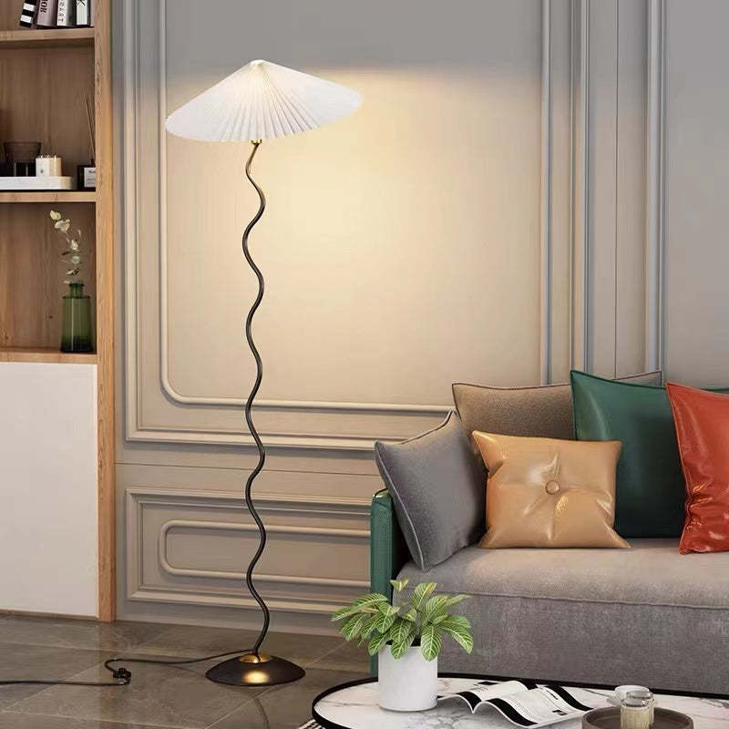 Lampadaire LED moderne en tissu champignon Ritta