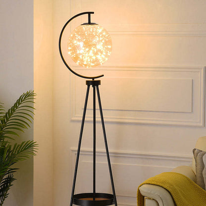 Kady Moderne Sternenkugel-Stehlampe aus Glas, Gold