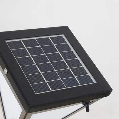 Lampe solaire d'extérieur conique en métal moderne Ray, noir