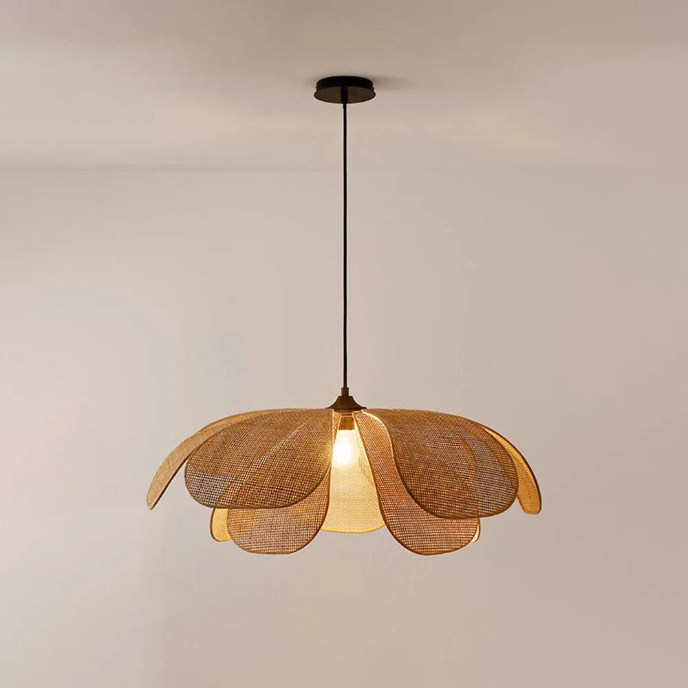 Aiko Handmade Pendant Light, Rattan/Willow Weave