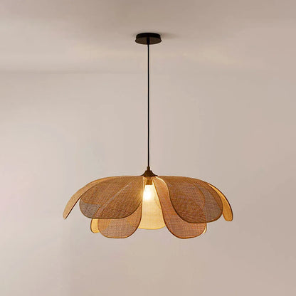 Aiko Handmade Pendant Light, Rattan/Willow Weave