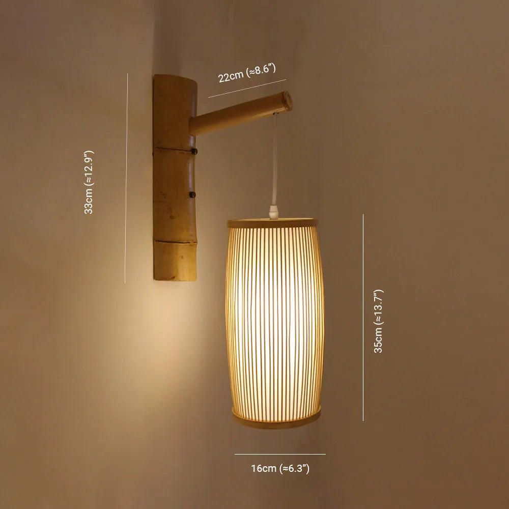 Ritta Applique Rustique, Muto Rotin Tissage LED, Applique Murale de Couloir