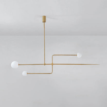 Arisha Minimalist Linear Mobile Pendant Light, Black