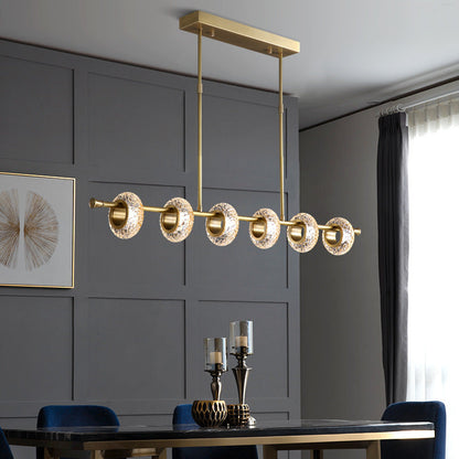 Kristy Modern Luxury Lampe à suspension en métal/verre Doré