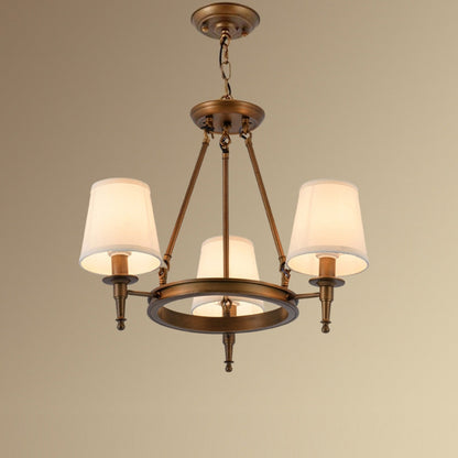 Lustre Silva vintage en métal et tissu, Noir/Cuivre