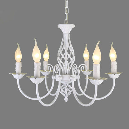 Silva Pendant Light Candle Retro, Metal/Glass, Black/White, Restaurant