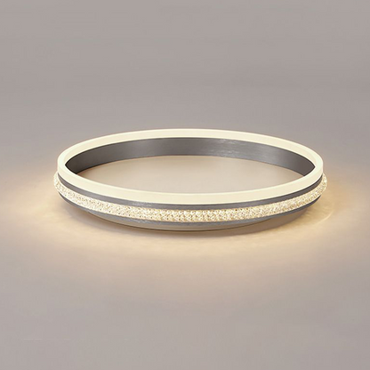 Arisha Modern Ring Metal/ Flush Mount Ceiling Lights, Silver