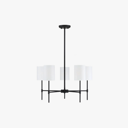 Silva moderne LED kroonluchter zwart/goud metaal/stof slaapkamer/woonkamer