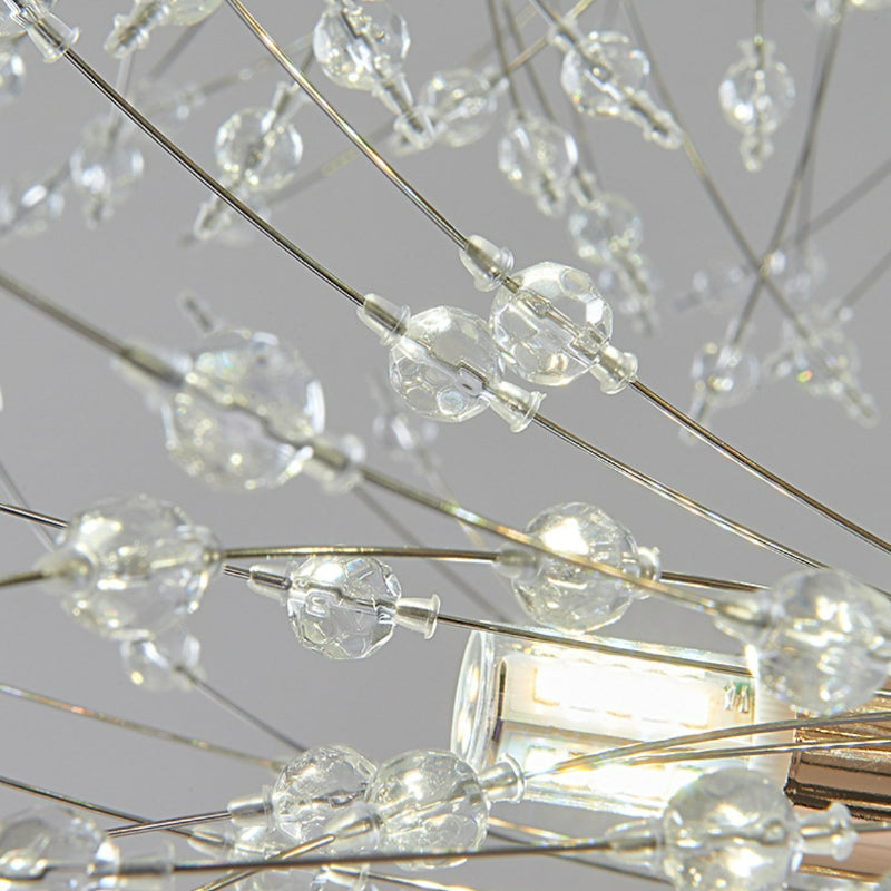 Arisha Modern Dandelion LED Pendant Light GoldCrystal Bedroom/Living Room