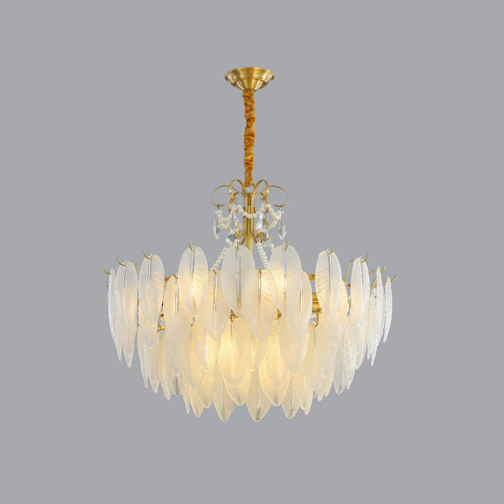 Kristy Elegant Pearl/Glass/Metal Chandelier, White