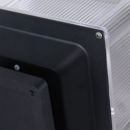 Ray Zeitgenössische LED-Außenleuchte aus rechteckigem Metall, Schwarz