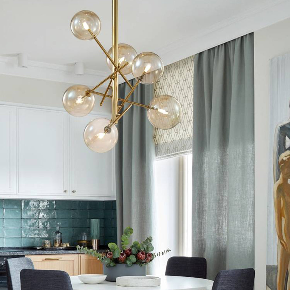 Valentina Bubble Branch Kronleuchter aus Glas/Metall, Küche/Esszimmer