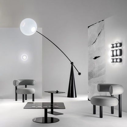 Valentina Stehleuchte Arc/Bubble Modern/Einzigartig, Milchglas, Weiß, Schlafzimmer