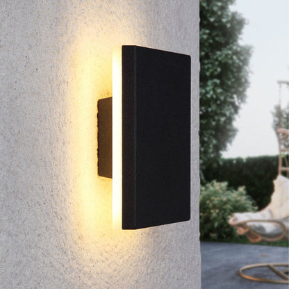 Klyne Minimalist Round/Square Outdoor Wall Lamp LED, Black/White