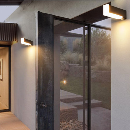 Ray Moderne geometrische Außenwandleuchte, Schwarz