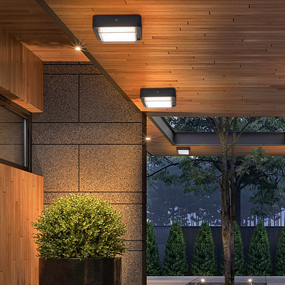 Ray Modern Flush Mount Ceiling Light, Metal/, Square/Round, Black/Brown
