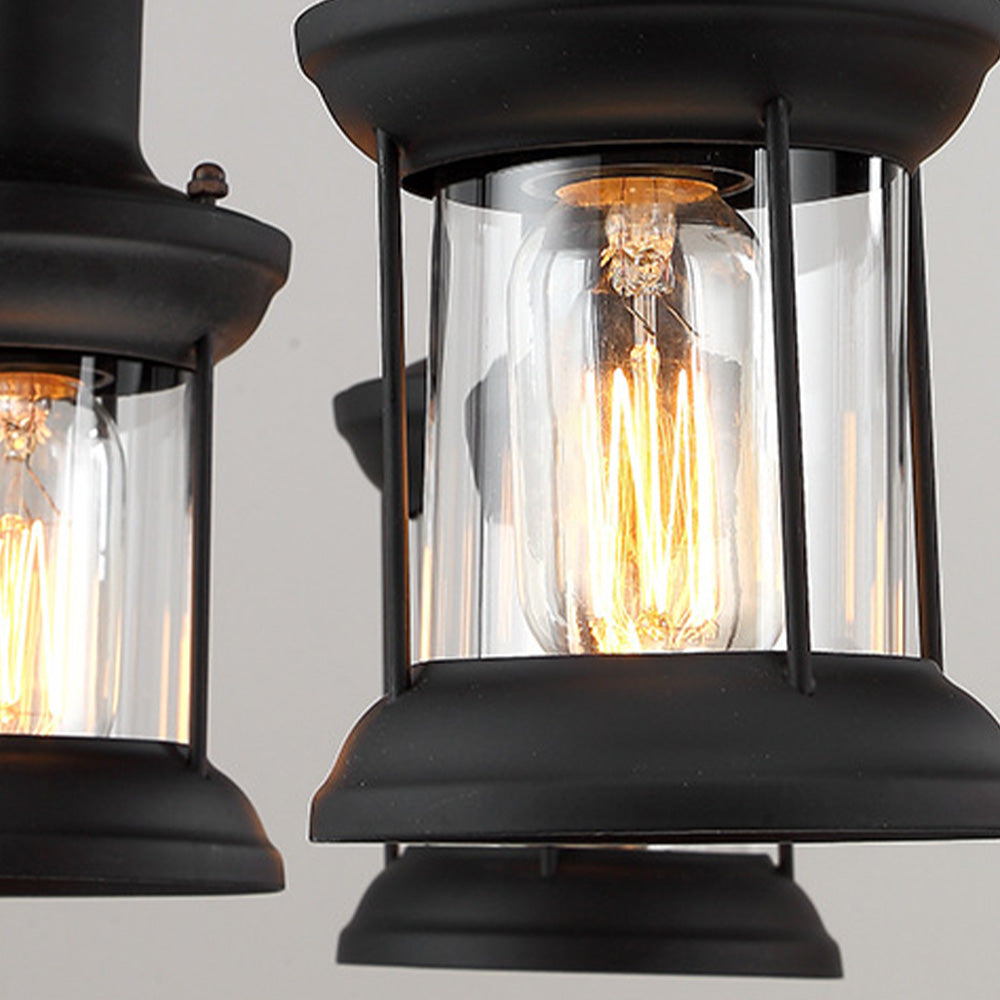 Epoch Retro Rudder Metal & Wood Pendant Light, 6 Heads