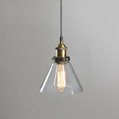 June Industrial Glass Pendant Light Clear/Amber/Smoke Grey