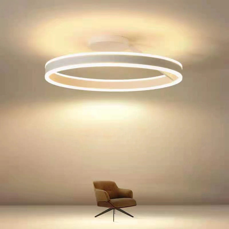 Plafonnier encastré Solen Modern Circle, noir et blanc