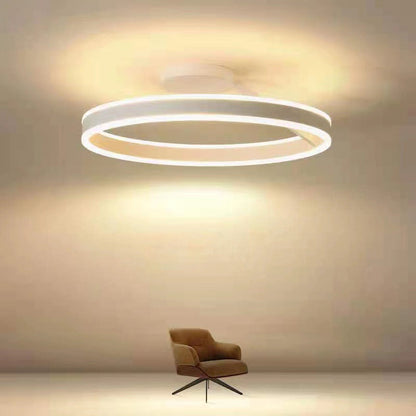 Plafonnier encastré Solen Modern Circle, noir et blanc