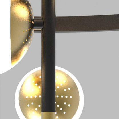 Halbeinbau-Deckenleuchte Valentina, Gold und Schwarz, 2 Stile