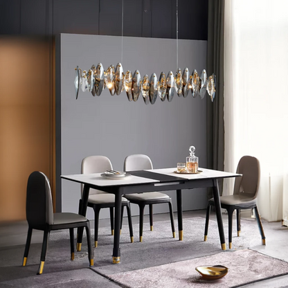Kristy Luxuriöser Kronleuchter Kristalle/Metall Gold Wohnzimmer