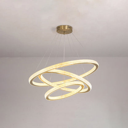 Kristy Contemporary Gold Luxury Ring Pendant Light