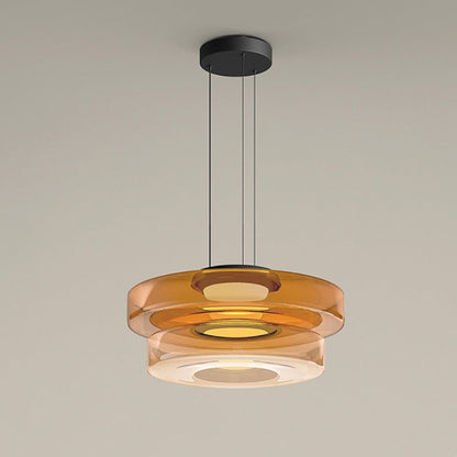 Suspension Jojo en verre, structure à plusieurs niveaux