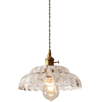 Valentina Vintage Pendant Light Clear Metal/Glass Bedroom/Dining Room
