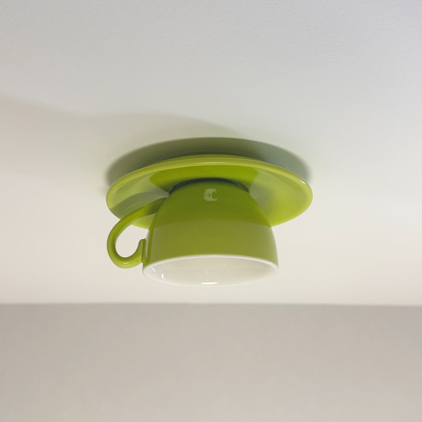 Aria Modern Coffee Cups Ceramic Flush Ceiling Lighting