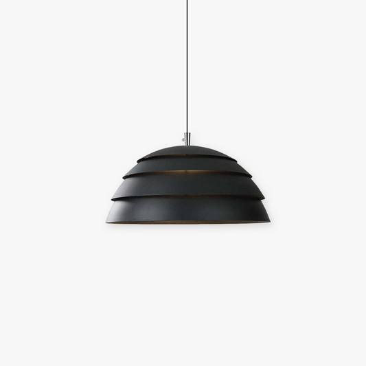 Arisha Design halve bolvormige metalen hanglamp, zwart/wit