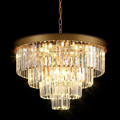 Arisha moderne LED decoratieve luxe hanglamp kristal metaal zwart/gouden ring slaapkamer/woonkamer