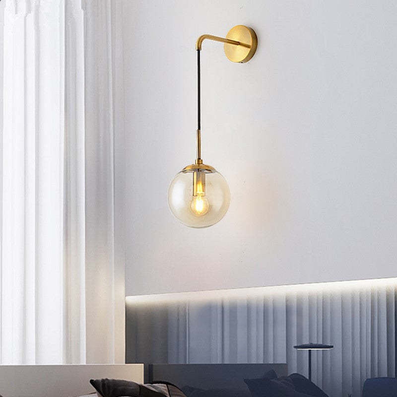 Valentina  Glass Ball Nordic LED Wall Reading Lamp Single Head