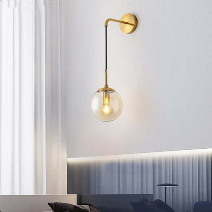 Valentina  Glass Ball Nordic LED Wall Reading Lamp Single Head