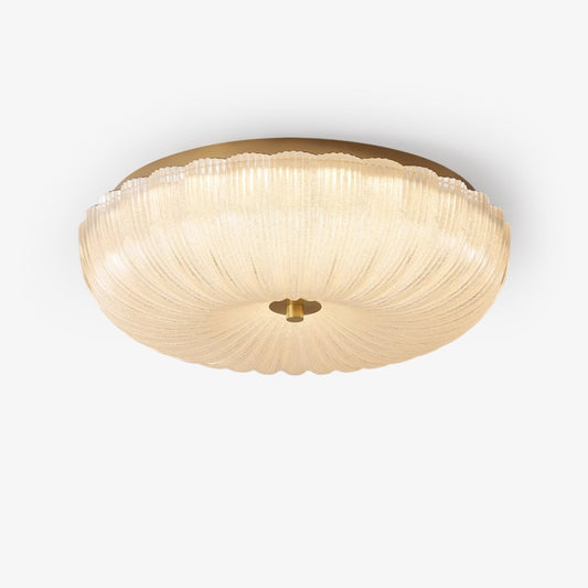 Plafonnier Halo en verre ondulé