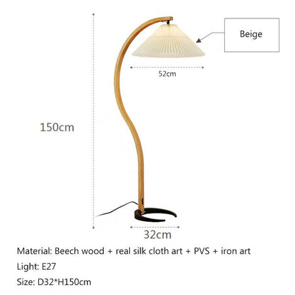 Muto Unique LED Floor Lamp, Wood/Metal, Living Room