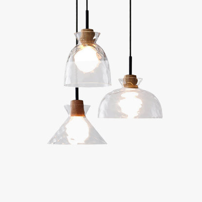 Arisha minimalistische geometrische Glas-Pendelleuchte, Esszimmer