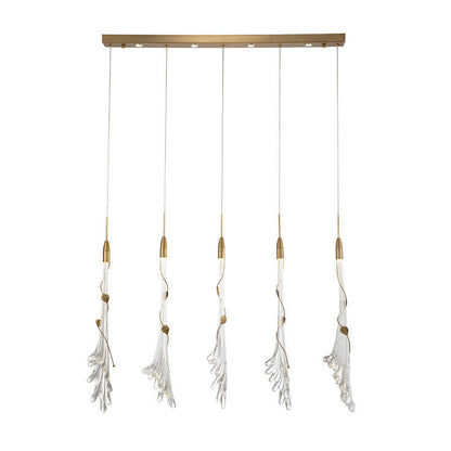 Arisha Lampe à suspension élégante en métal et verre en forme de fleur pour chambre à coucher