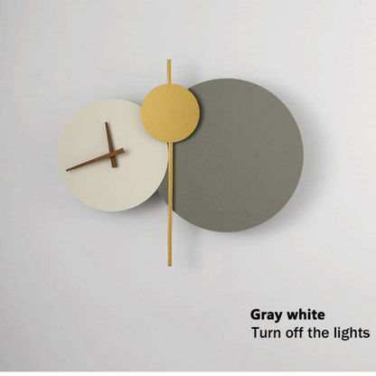 Arisha Moderne Uhr Metall lackierte Wandleuchte LED-Licht Schlafzimmer
